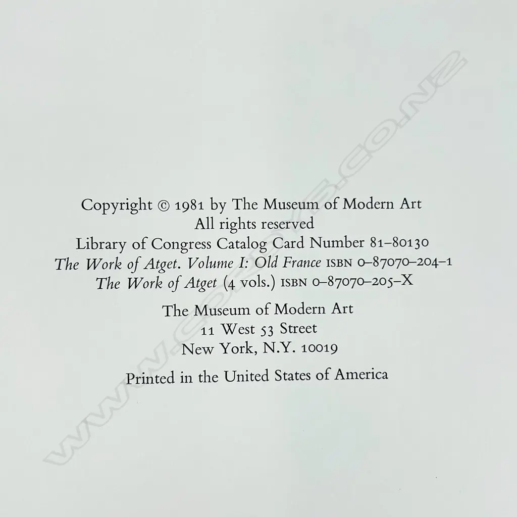 THE WORK OF ATGET: OLD FRANCE, THE ANCIEN REGIME, MODERN TIMES - 3 VOLS Image 1++